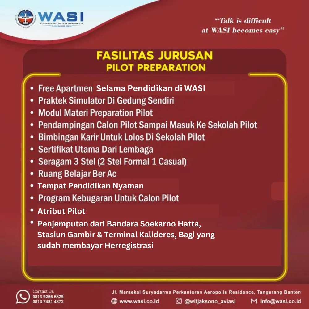 Beasiswa WASI ( Witjaksono Aviasi Indonesia ) – Best Place To Learn ...