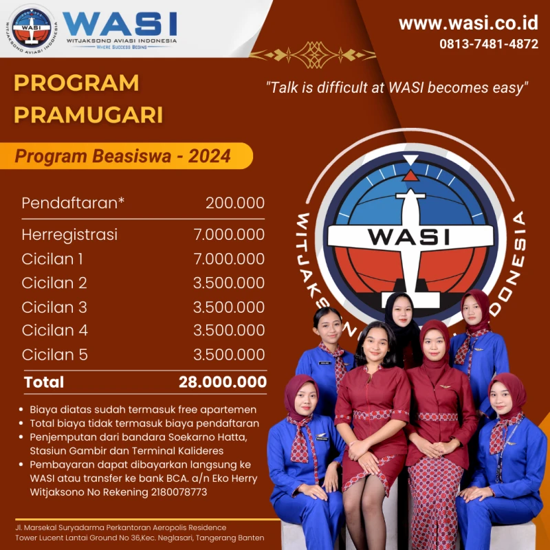 BEASISWA PRAMUGARI WASI